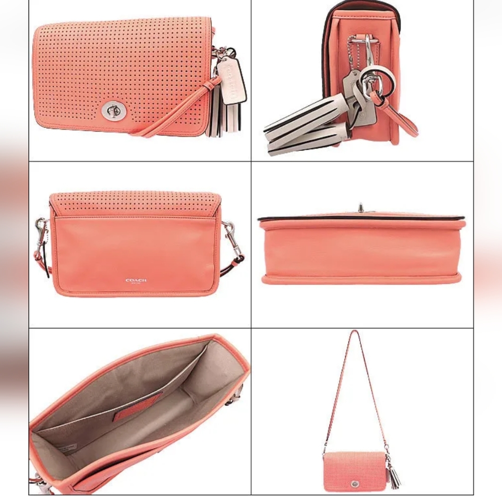 Coach Legacy Perforated Leather Cross body Bag - Picture 17 of 17